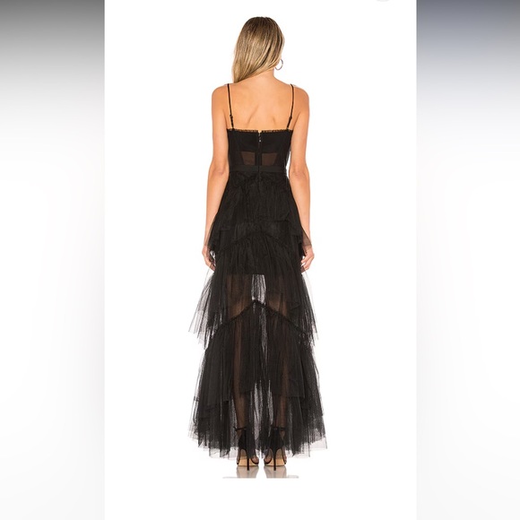 BCBGMAXAZRIA Corset Tulle Gown in Black - Picture 2 of 5
